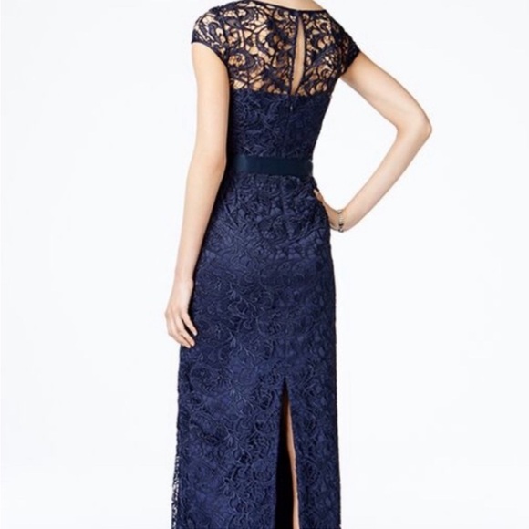 (707) ADRIANNA PAPELL NAVY BLUE DRESS - Picture 2 of 12